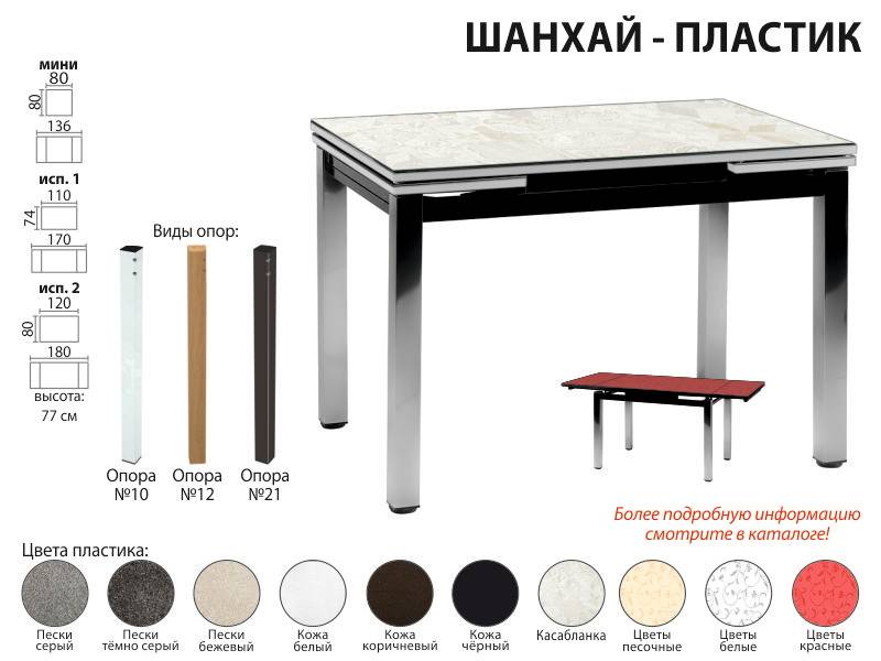 стол обеденный шанхай пластик в Барнауле