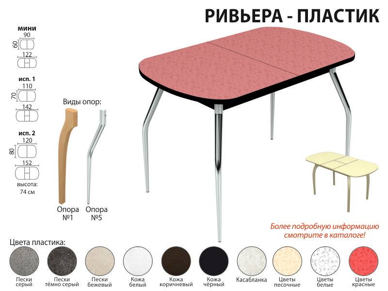 стол обеденный ривьера пластик в Барнауле