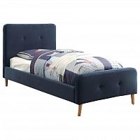 кровать button tufted flannelette navy 140х200 в Барнауле