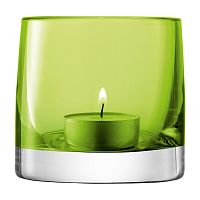 подсвечник стеклянный зеленый лайм для чайной свечи light colour, 8,5 см в Барнауле