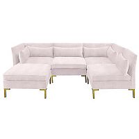 диван zara sectional угловой розовый в Барнауле