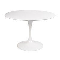 стол eero saarinen style tulip table mdf d100 глянцевый белый в Барнауле