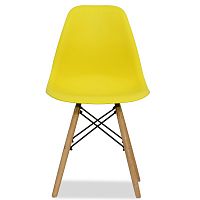 стул деревянный pc-015 желтый ножки дерево (eames style) в Барнауле