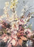 картина маслом красивые цветы 90*120 см. в Барнауле