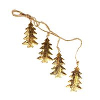 гирлянда новогодняя подвесная елки золотые golden trees, 65 см в Барнауле