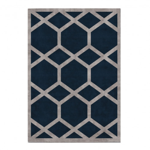 ковер ahston blue 150x220 синий в Барнауле