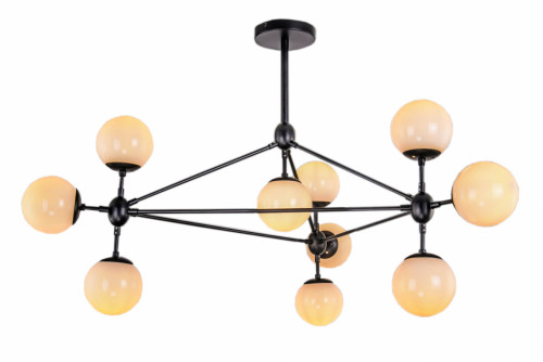 люстра modo 10 black+white черная, белые плафоны в Барнауле