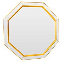 зеркало венецианское восьмиугольное желтое yellow octagon в Барнауле