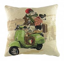 подушка с картинкой scooter dogs green в Барнауле