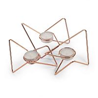 набор подсвечников медных металлических для чайных свечей tri-angular loop, 7 см, 3 штуки в Барнауле