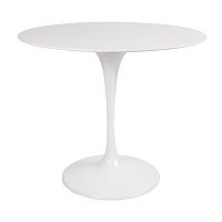 стол eero saarinen style tulip table mdf белый d90 глянцевый в Барнауле