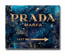постер prada mafia на синем в золотом a4 в Барнауле