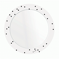 зеркало с рисунком белое круглое черные точки pois в Барнауле