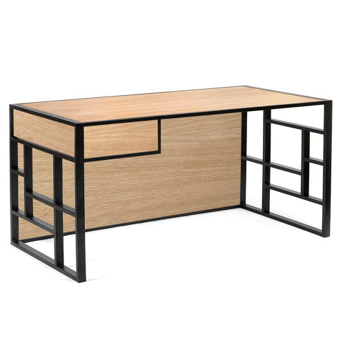 рабочий стол millenium black светлый дуб в Барнауле