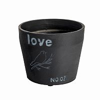 цветочный горшок love чёрный в Барнауле