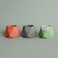 подсвечник из бетона серый eco линту, 6 см в Барнауле