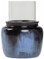 подсвечник синий со стеклом colors blue big, 32 см в Барнауле