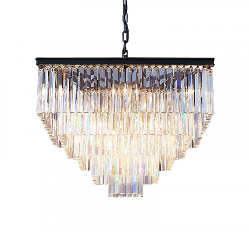 люстра odeon square 80 черное основание, прозрачное стекло в Барнауле