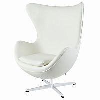 кресло egg chair by arne jacobsen белое в Барнауле