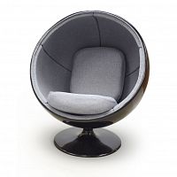 кресло ball chair черно-серое в Барнауле