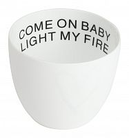 подсвечник белый фарфоровый с надписью внутри come on baby light my fire, 6,5 см в Барнауле