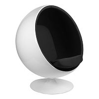 кресло eero aarnio style ball chair черное в Барнауле