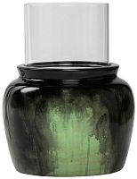 подсвечник зеленый со стеклом colors green, 32 см в Барнауле