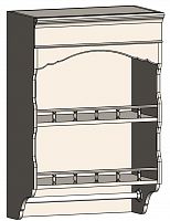 шкаф с полками и фигурным основанием навесной марсель молочно-белый в Барнауле