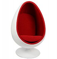 кресло ovalia egg style chair красное в Барнауле