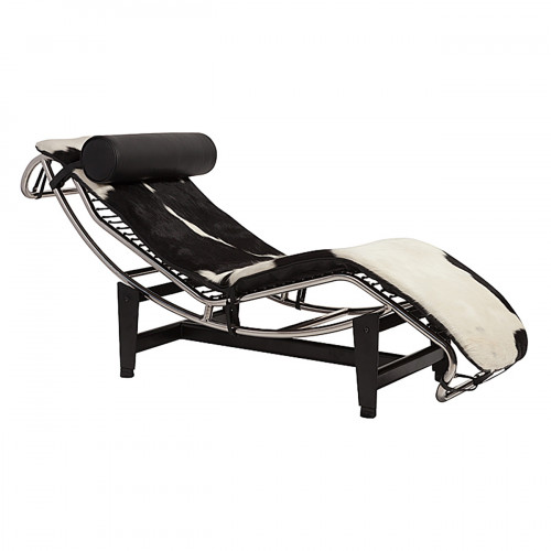 шезлонг chaise longue lc4 черно-белый в Барнауле