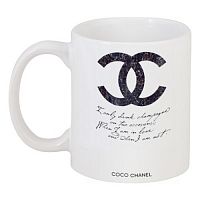 кружка с рисунком drink champagne. coco chanel в Барнауле