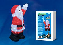фигурка светодиодная «дед мороз» 38х24x60см (ul-00002332) uld-m3860-120/sta white ip20 xmasman в Барнауле