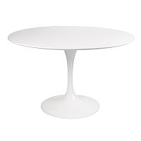 стол eero saarinen style tulip table mdf d110 глянцевый белый в Барнауле