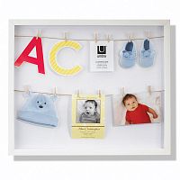 панно с зажимами для 12 фотографий clothesline белое в Барнауле