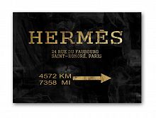 постер hermes без рамки, черный, а4 в Барнауле