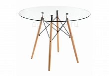 стол стеклянный nixon (eames style) натуральное дерево в Барнауле