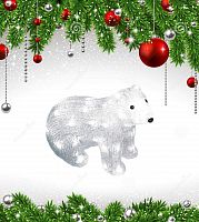 фигурка светодиодная «белый медведь-4» 25x31см (11037) uld-m3125-040/sta в Барнауле