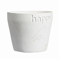 цветочный горшок happy белый в Барнауле