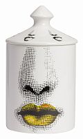 подсвечник белый с крышкой пьеро форназетти желтые губы bacio candle yellow, 33 см в Барнауле