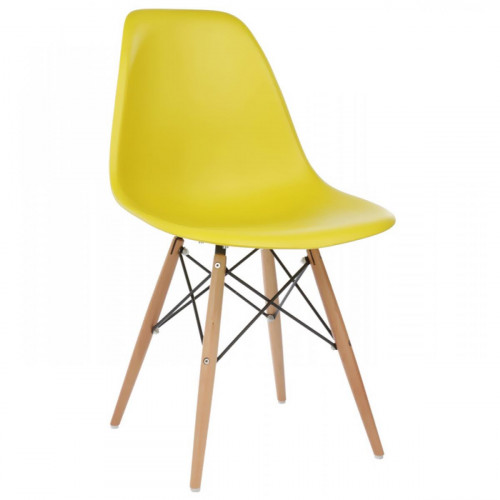 стул деревянный eames pc-015 yellow в Барнауле