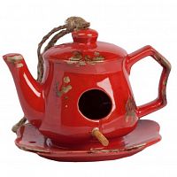 aромолампа для эфирных масел красная в виде чайника candelero red, 17 см в Барнауле