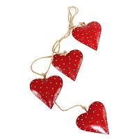 гирлянда новогодняя подвесная сердца красные red hearts, 65 см в Барнауле