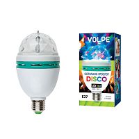 светодиодный светильник-проектор (09839) volpe disko uli-q301 03w/rgb/e27 white в Барнауле