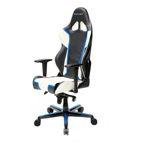 кресло геймерское dxracer racing черно-бело-синее в Барнауле