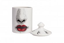 подсвечник белый с крышкой желтые губы пьеро форназетти bacio candle red, 33 см в Барнауле