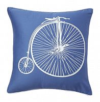 подушка с ретро-велосипедом retro bicycle blue в Барнауле