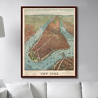 картина: antique map of new york city, 1879г. в Барнауле