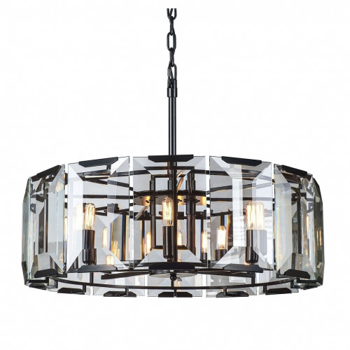 люстра harlow round d75 черное основание, прозрачное стекло в Барнауле