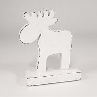 украшение новогоднее на подставке олень белый white reindeer, 15х11х5 см в Барнауле