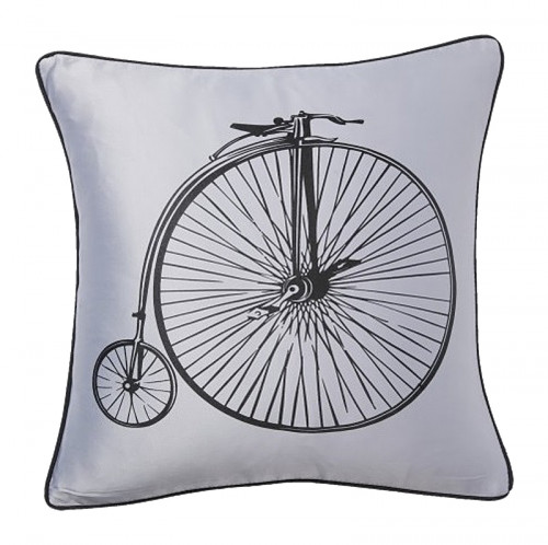 подушка с ретро-велосипедом retro bicycle grey в Барнауле